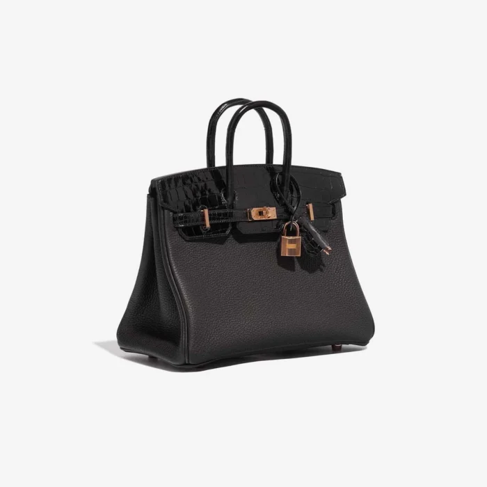 Artisan-Grade Hermès Birkin Touch 25 Niloticus Crocodile/Togo Black GHW - Replica Handbags - Image 4