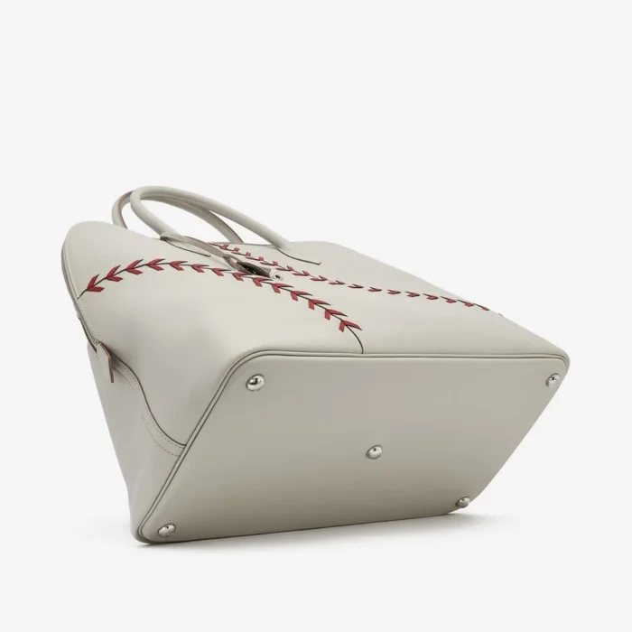 Artisan-Grade Hermès Bolide Large Evercolor Gris Perle/Rouge Casaque PHW - DLF - Image 3