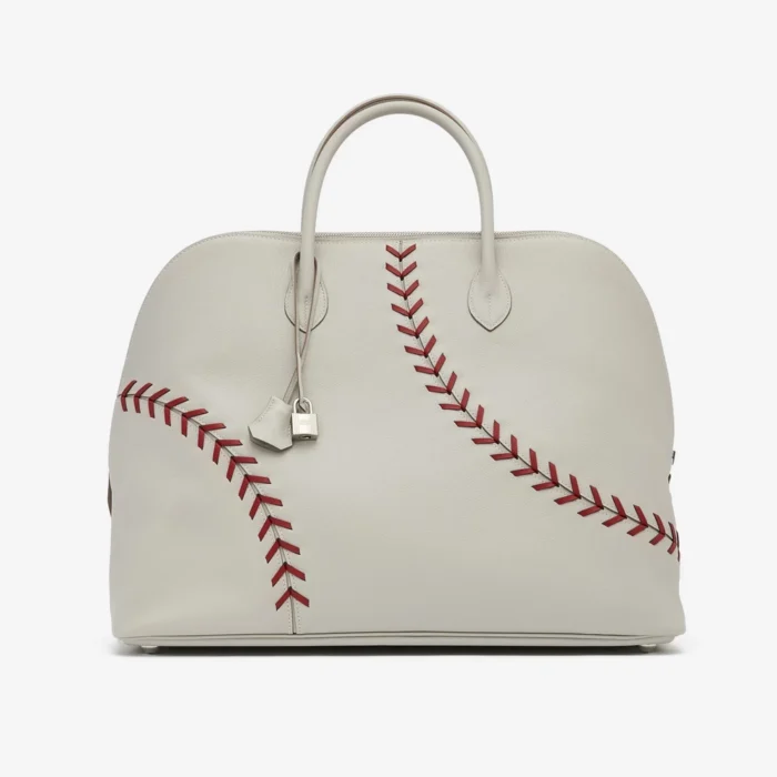 Artisan-Grade Hermès Bolide Large Evercolor Gris Perle/Rouge Casaque PHW – DLF