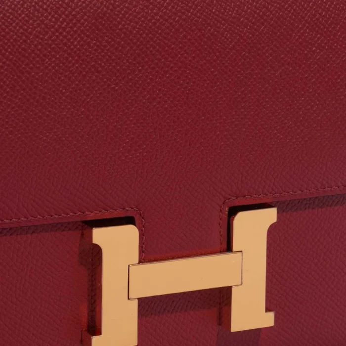 Artisan-Grade Hermès Constance 18 Epsom Rouge Grenat GHW - Replica Handbags - Image 6