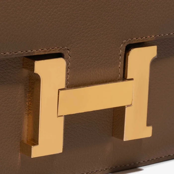 Artisan-Grade Hermès Constance 18 Evercolor Beige de Weimar GHW - Replica Handbags - Image 7