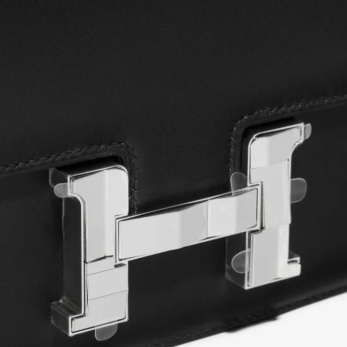 Artisan-Grade Hermès Constance 18 Mini Studio 24 Veau Monsieur Black PHW - Replica Handbags - Image 6