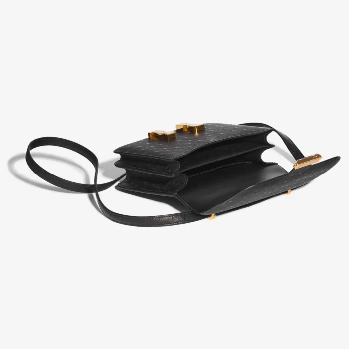 Artisan-Grade Hermès Constance 18 Ostrich Black GHW - Replica Handbags - Image 5