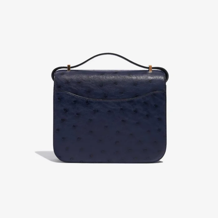 Artisan-Grade Hermès Constance 18 Ostrich Bleu Saphir GHW - Replica Handbags - Image 2