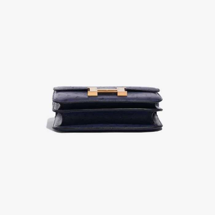 Artisan-Grade Hermès Constance 18 Ostrich Bleu Saphir GHW - Replica Handbags - Image 3