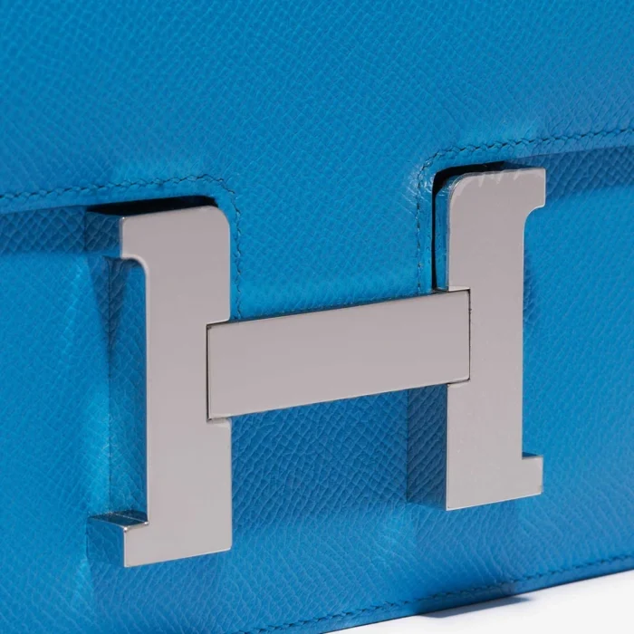 Artisan-Grade Hermès Constance 24 Epsom Blue Frida PHW - Replica Handbags - Image 6