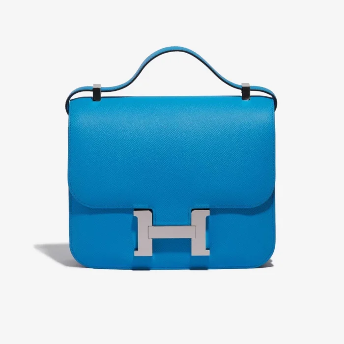 Artisan-Grade Hermès Constance 24 Epsom Blue Frida PHW Replica