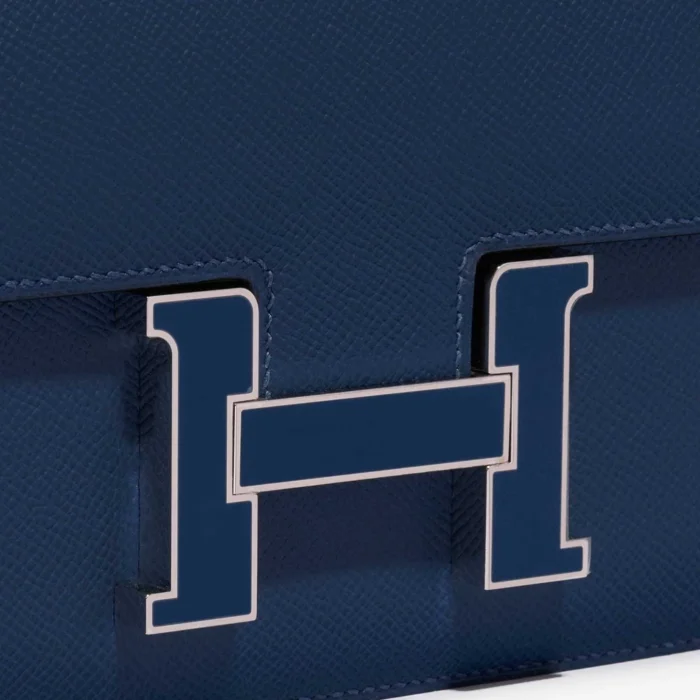 Artisan-Grade Hermès Constance 24 Epsom Deep Blue PHW - Replica Handbags - Image 7