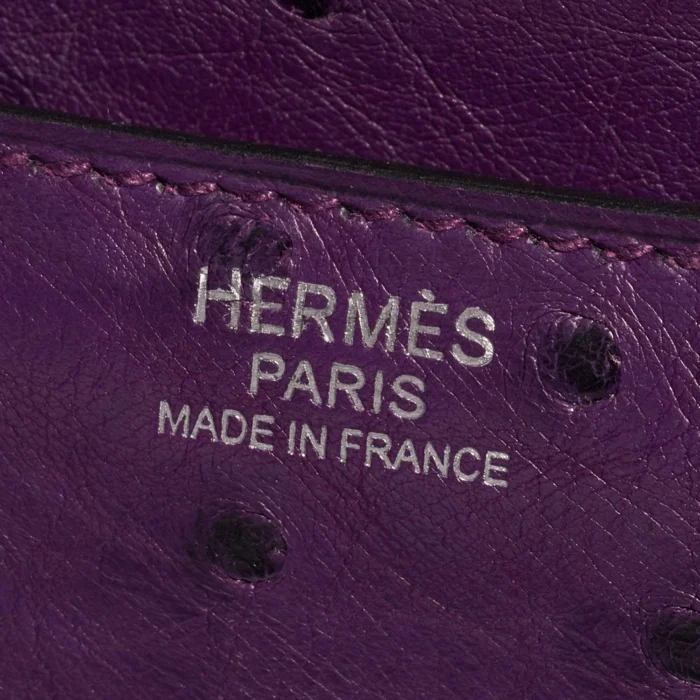Artisan-Grade Hermès Constance 24 Ostrich Violin PHW - Replica Handbags - Image 5