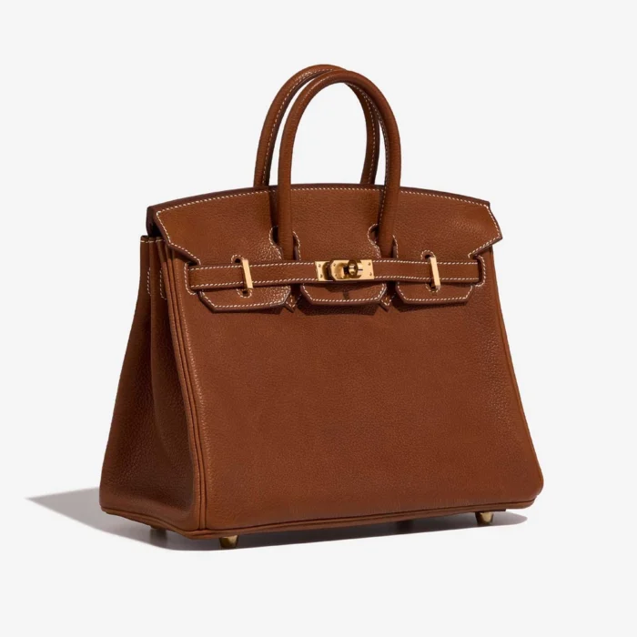 Artisan-Grade Hermès Dupes Birkin 25 Barenia Faubourg Fauve GHW - Replica Handbags - Image 4