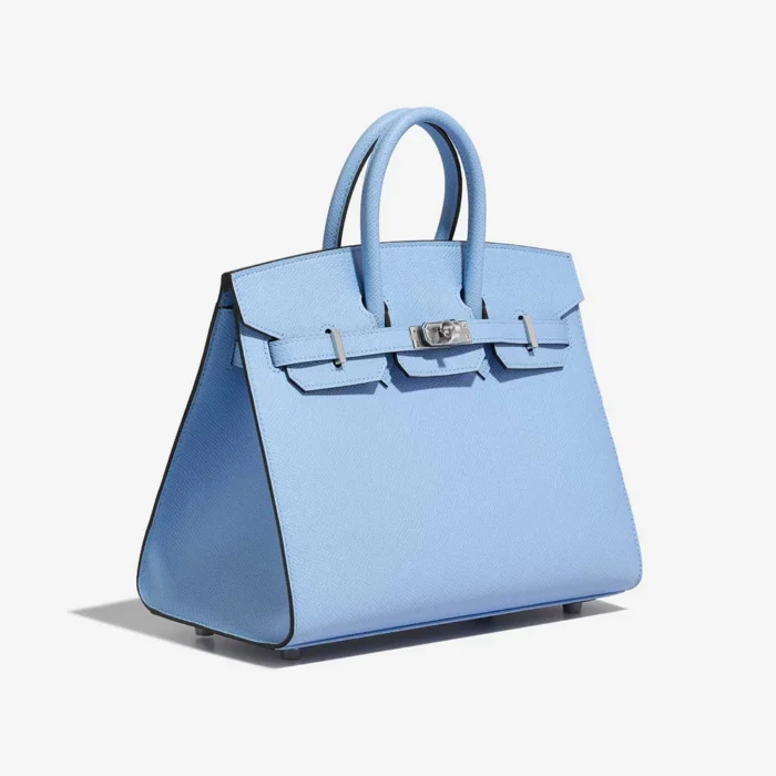 Artisan-Grade Hermès Dupes Birkin 25 Epsom Bleu Celeste PHW - Replica Handbags - Image 4