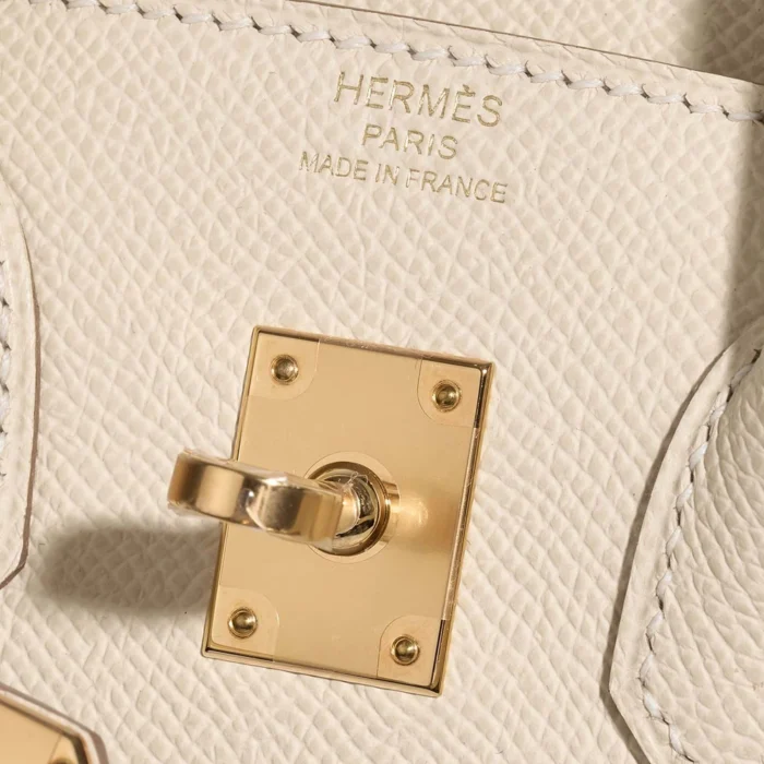 Artisan-Grade Hermès Dupes Birkin 25 Epsom Craie GHW - Replica Handbags - Image 5