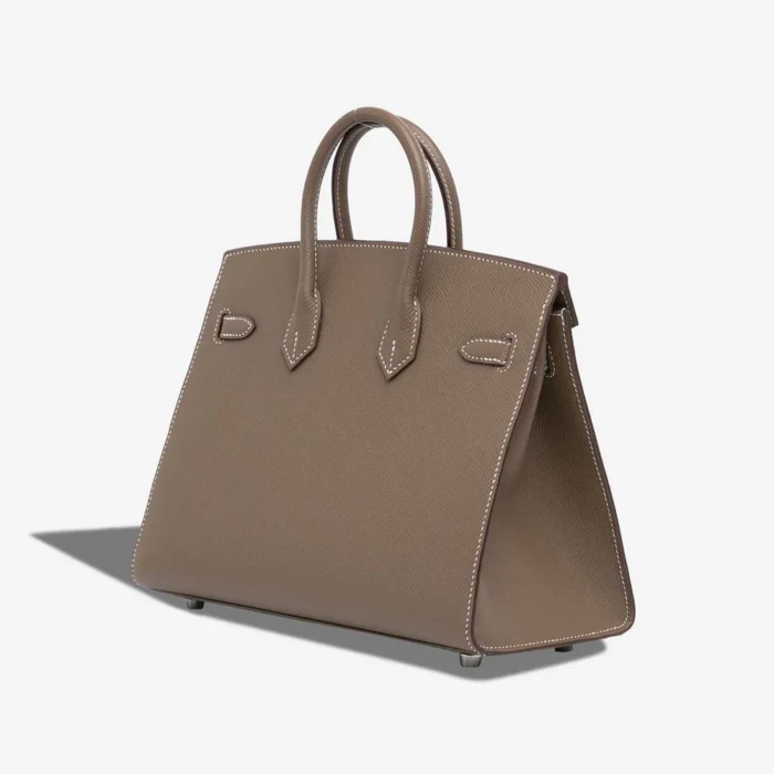 Artisan-Grade Hermès Dupes Birkin 25 Epsom Etoupe PHW - Replica Handbags - Image 3