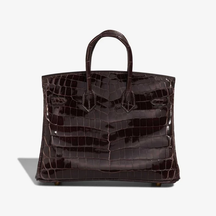 Artisan-Grade Hermès Dupes Birkin 25 Niloticus Crocodile Macassar GHW - Replica Handbags - Image 2