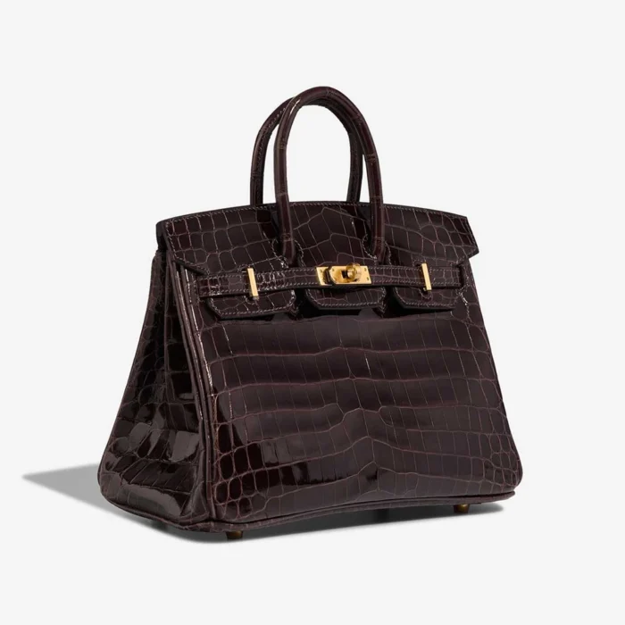Artisan-Grade Hermès Dupes Birkin 25 Niloticus Crocodile Macassar GHW - Replica Handbags - Image 4