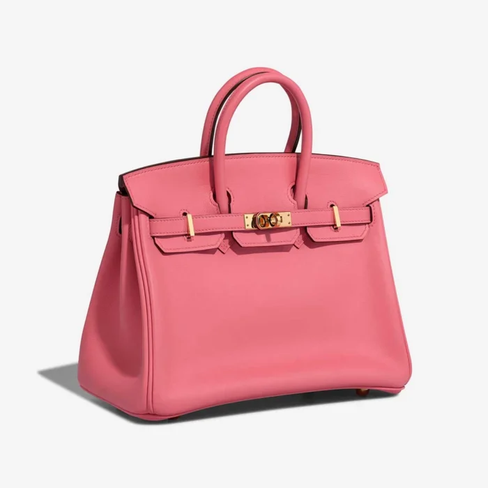 Artisan-Grade Hermès Dupes Birkin 25 Swift Rose Azalee GHW - Replica Handbags - Image 4