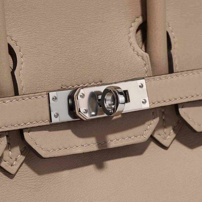 Artisan-Grade Hermès Dupes Birkin 25 Swift Trench PHW - Replica Handbags - Image 7