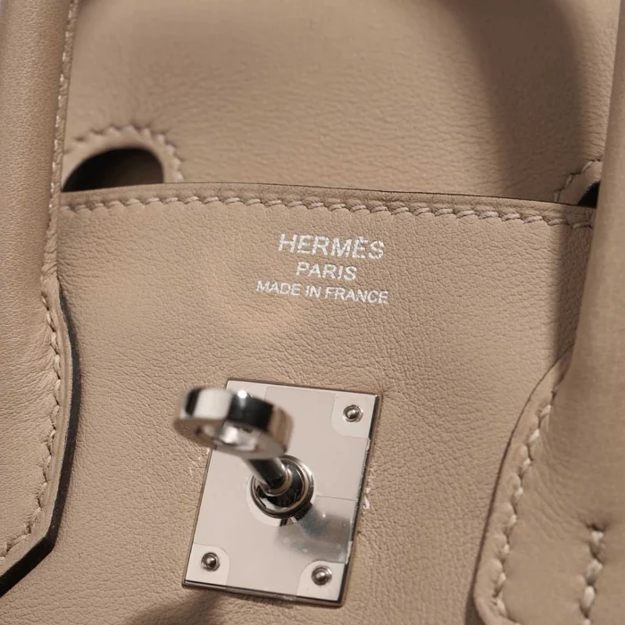 Artisan-Grade Hermès Dupes Birkin 25 Swift Trench PHW - Replica Handbags - Image 6