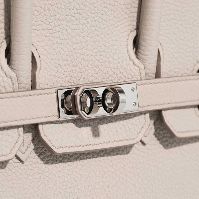 Artisan-Grade Hermès Dupes Birkin 25 Togo Beton PHW - Replica Handbags - Image 6