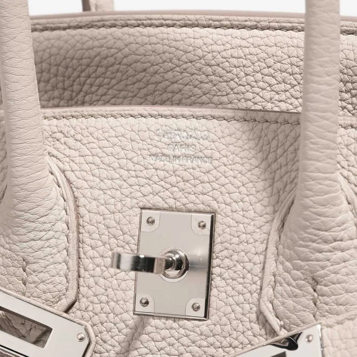 Artisan-Grade Hermès Dupes Birkin 25 Togo Beton PHW - Replica Handbags - Image 2