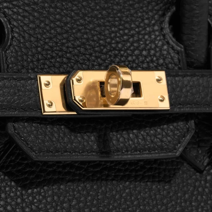 Artisan-Grade Hermès Dupes Birkin 25 Togo Black GHW - Replica Handbags - Image 7