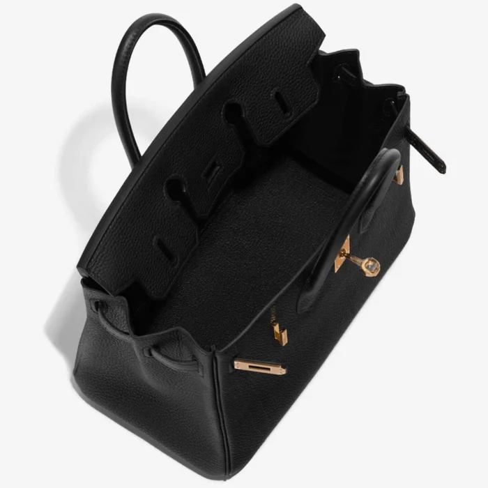Artisan-Grade Hermès Dupes Birkin 25 Togo Black GHW - Replica Handbags - Image 5