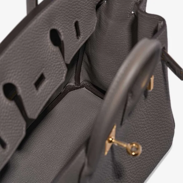 Artisan-Grade Hermès Dupes Birkin 25 Togo Gris Meyer GHW - Replica Handbags - Image 5