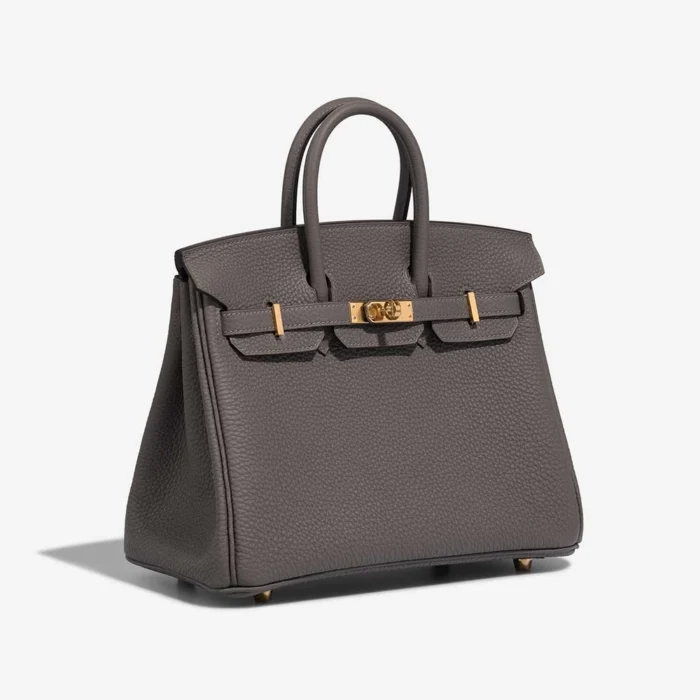 Artisan-Grade Hermès Dupes Birkin 25 Togo Gris Meyer GHW - Replica Handbags - Image 4