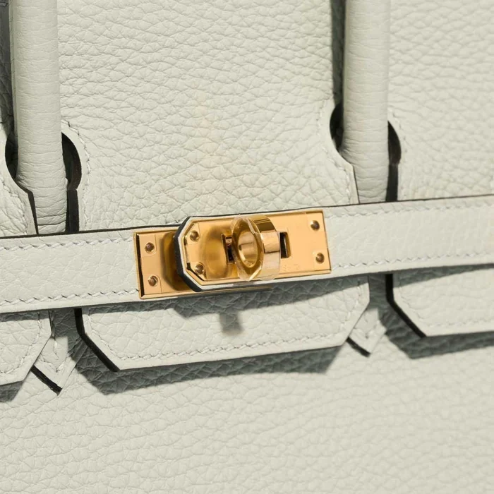 Artisan-Grade Hermès Dupes Birkin 25 Togo Gris Neve GHW - Replica Handbags - Image 7