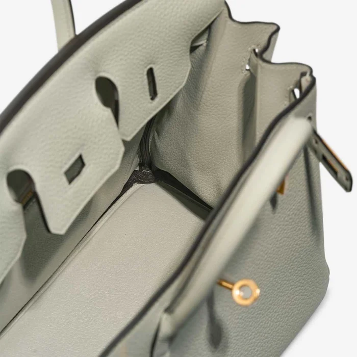 Artisan-Grade Hermès Dupes Birkin 25 Togo Gris Neve GHW - Replica Handbags - Image 5