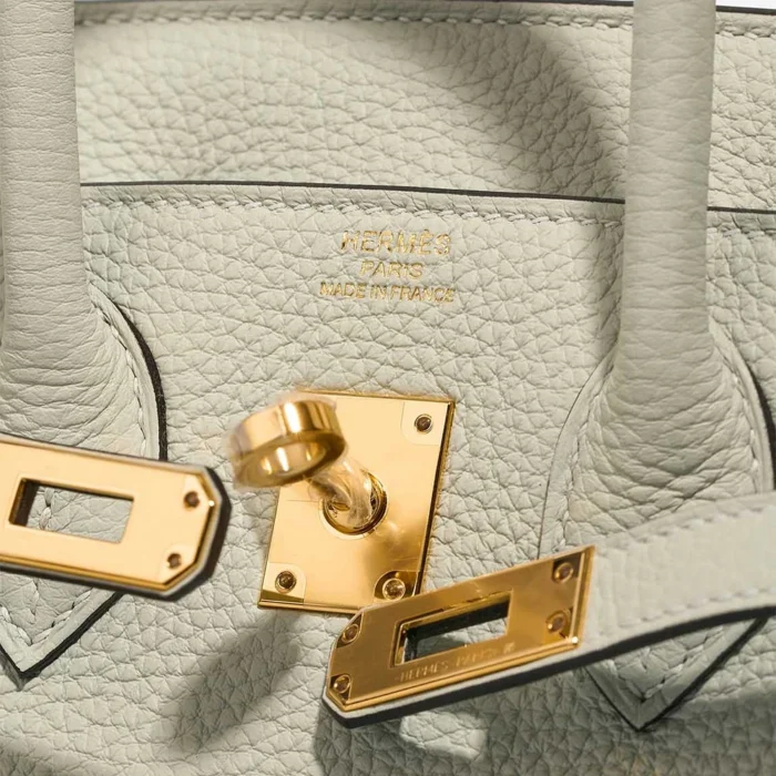 Artisan-Grade Hermès Dupes Birkin 25 Togo Gris Neve GHW - Replica Handbags - Image 6