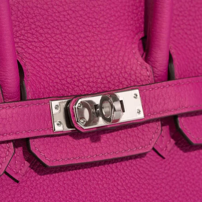 Artisan-Grade Hermès Dupes Birkin 25 Togo Rose Pourpre PHW - Replica Handbags - Image 6