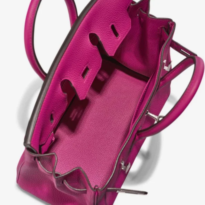 Artisan-Grade Hermès Dupes Birkin 25 Togo Rose Pourpre PHW - Replica Handbags - Image 4