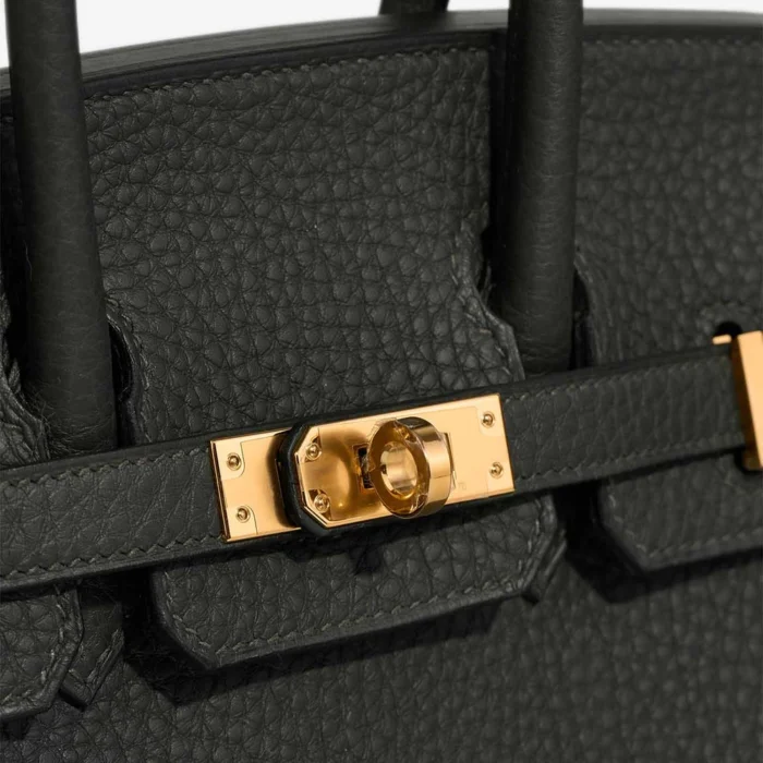 Artisan-Grade Hermès Dupes Birkin 25 Togo Vert Fonce GHW - Replica Handbags - Image 7