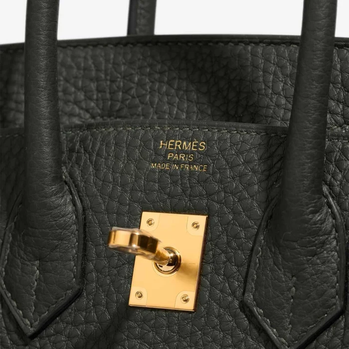 Artisan-Grade Hermès Dupes Birkin 25 Togo Vert Fonce GHW - Replica Handbags - Image 6