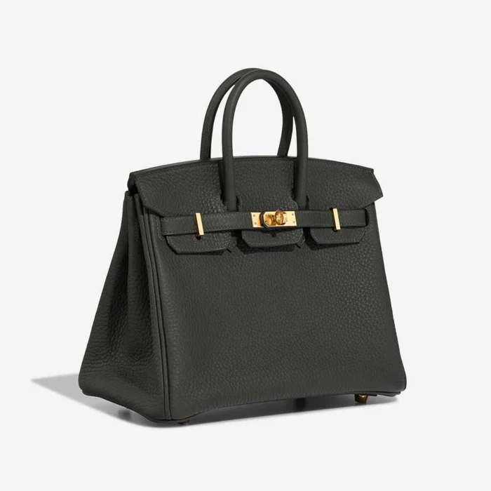 Artisan-Grade Hermès Dupes Birkin 25 Togo Vert Fonce GHW - Replica Handbags - Image 4