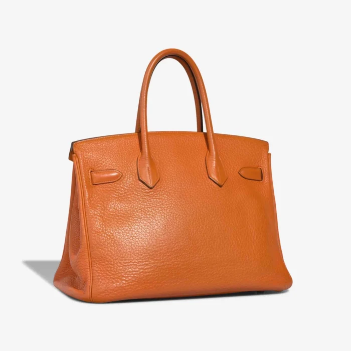 Artisan-Grade Hermès Dupes Birkin 30 Clemence Orange PHW - Replica Handbags - Image 3