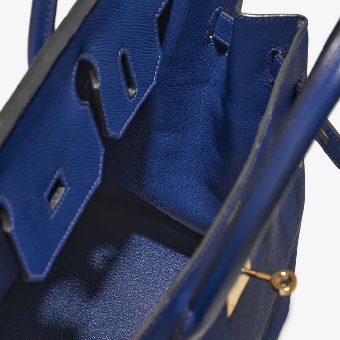 Artisan-Grade Hermès Dupes Birkin 30 Epsom Bleu electrique GHW - Replica Handbags - Image 5