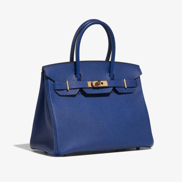 Artisan-Grade Hermès Dupes Birkin 30 Epsom Bleu electrique GHW - Replica Handbags - Image 4