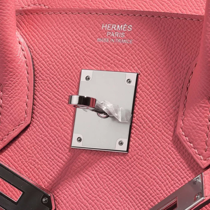Artisan-Grade Hermès Dupes Birkin 30 Epsom Rose Azalee PHW - Replica Handbags - Image 6