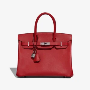 Artisan-Grade Hermès Dupes Birkin 30 Epsom Rouge Casaque PHW - Replica Handbags