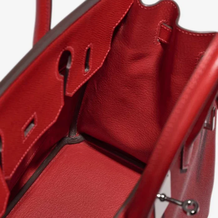 Artisan-Grade Hermès Dupes Birkin 30 Epsom Rouge Casaque PHW - Replica Handbags - Image 5