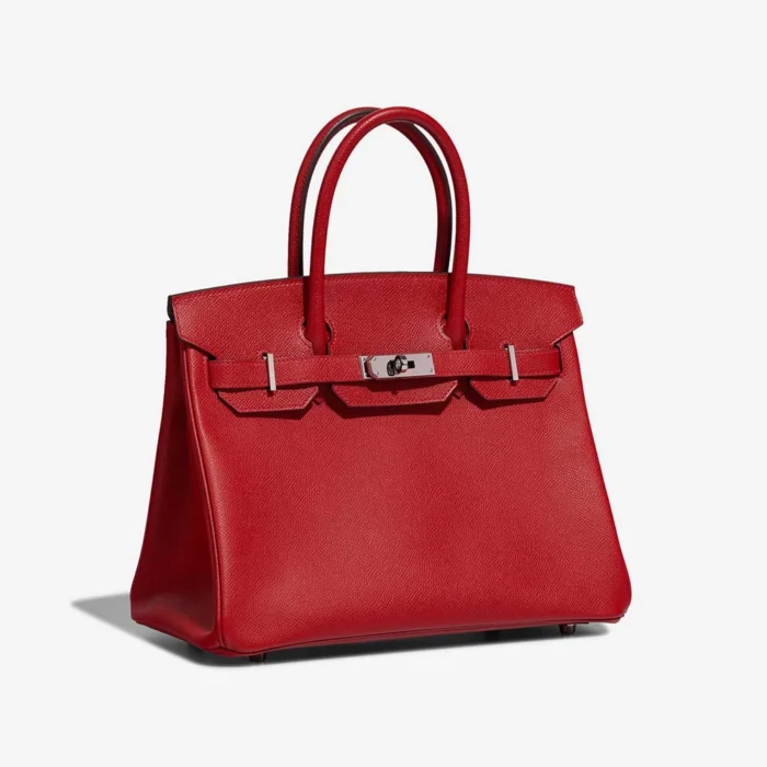 Artisan-Grade Hermès Dupes Birkin 30 Epsom Rouge Casaque PHW - Replica Handbags - Image 4