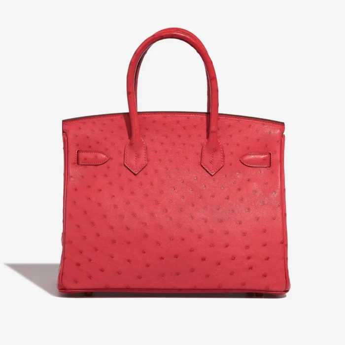 Artisan-Grade Hermès Dupes Birkin 30 Ostrich Bougainvillier GHW - Replica Handbags - Image 2