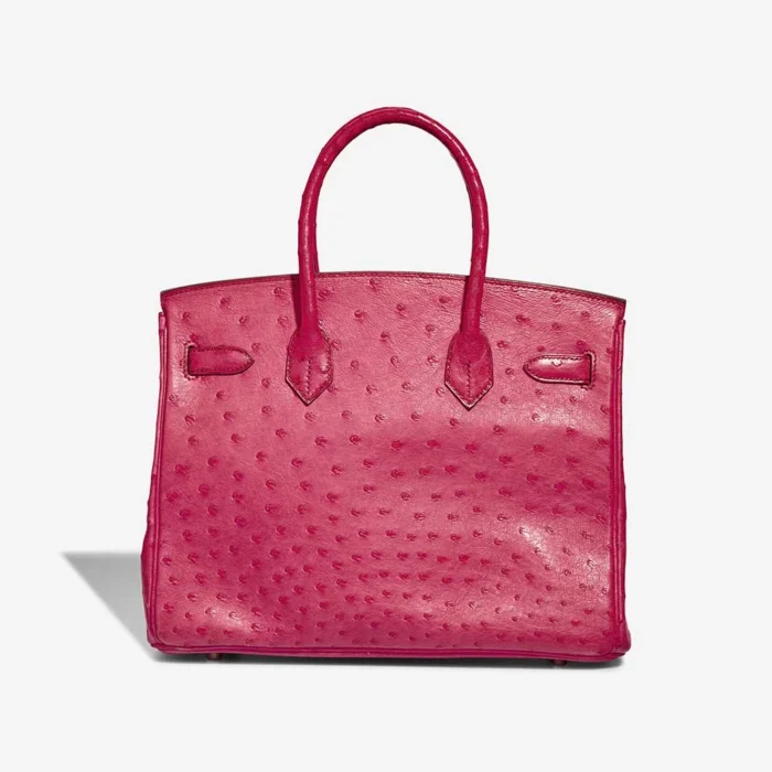 Artisan-Grade Hermès Dupes Birkin 30 Ostrich Fuchsia PHW - Replica Handbags - Image 2