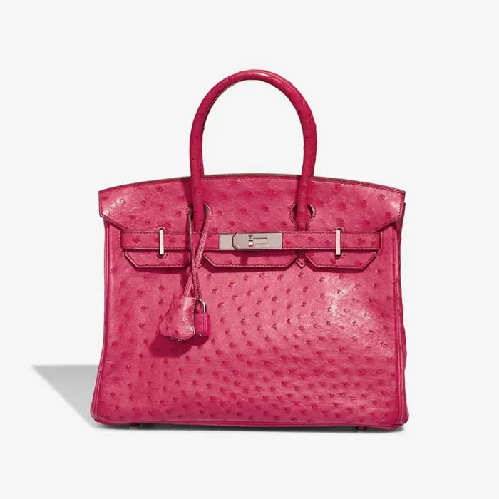 Artisan-Grade Hermès Dupes Birkin 30 Ostrich Fuchsia PHW - Replica Handbags