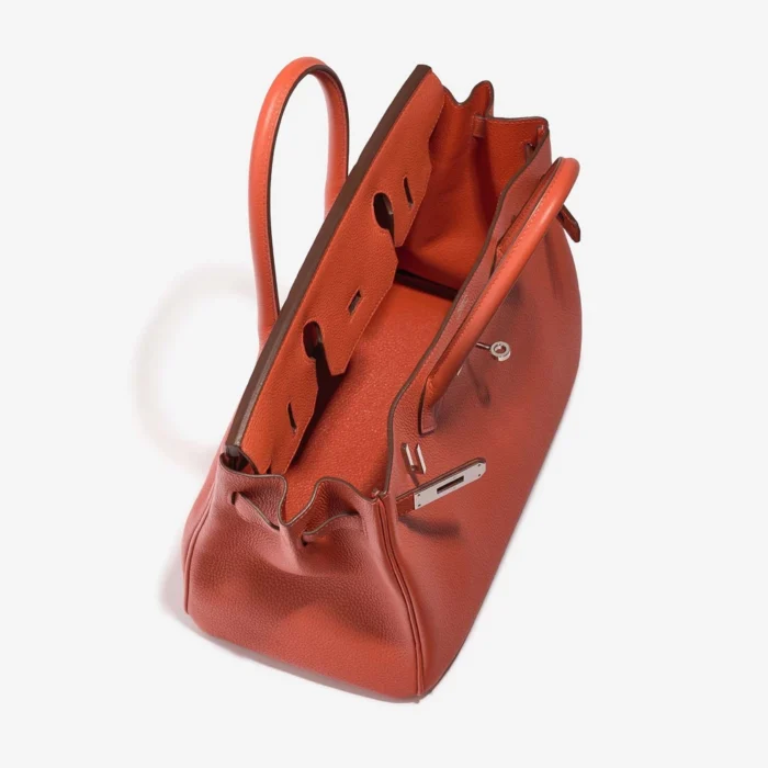 Artisan-Grade Hermès Dupes Birkin 30 Togo Geranium PHW - Replica Handbags - Image 5