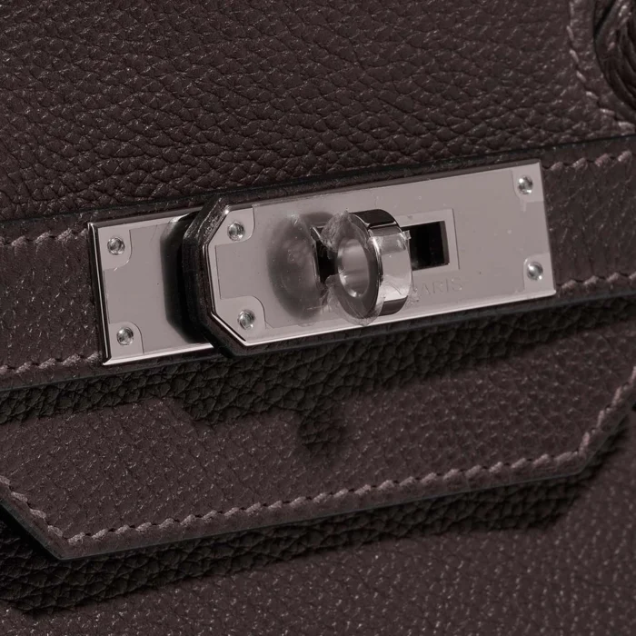 Artisan-Grade Hermès Dupes Birkin 35 Barenia Faubourg Ebene PHW - Replica Handbags - Image 6