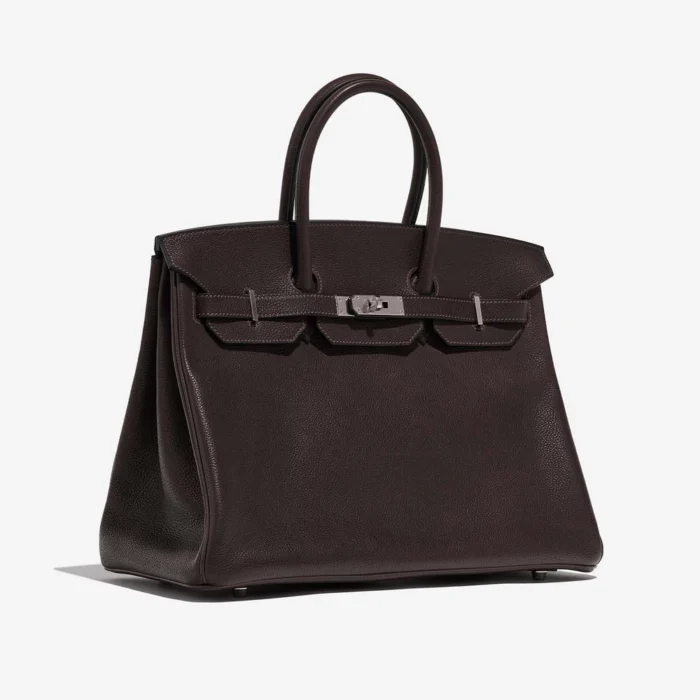 Artisan-Grade Hermès Dupes Birkin 35 Barenia Faubourg Ebene PHW - Replica Handbags - Image 4