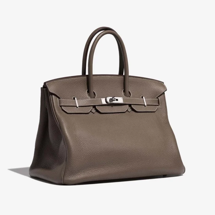 Artisan-Grade Hermès Dupes Birkin 35 Clemence Etoupe PHW - Replica Handbags - Image 4